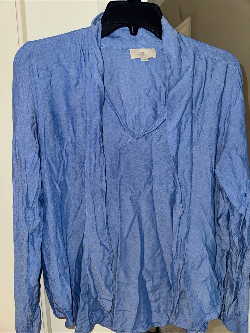 LOFT Sky Blue V-Neck Lightweight Top